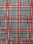 Xadrez Escocês | Tartan | Vermelho | Cinza