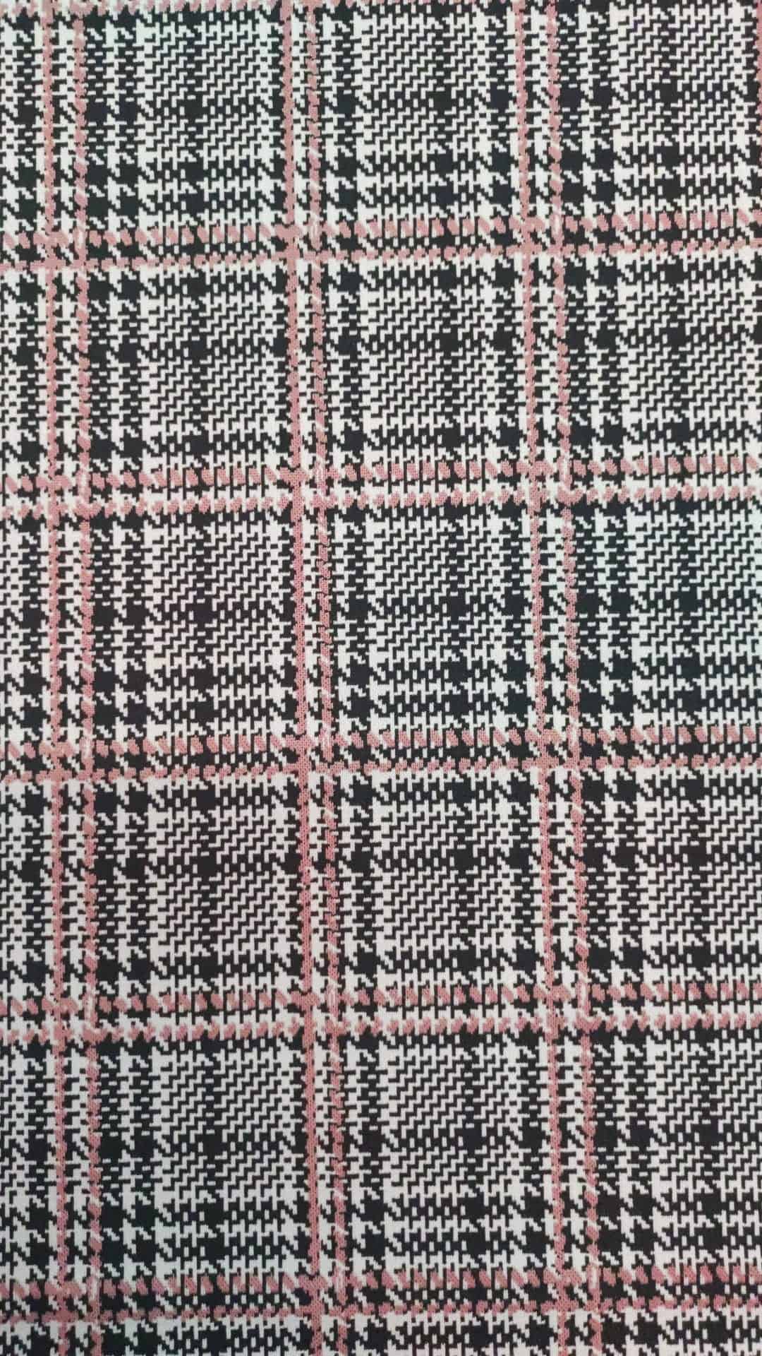 Tecido Confeção | Vestuário | Jacquard Tricotado | Estampado | Xadrez