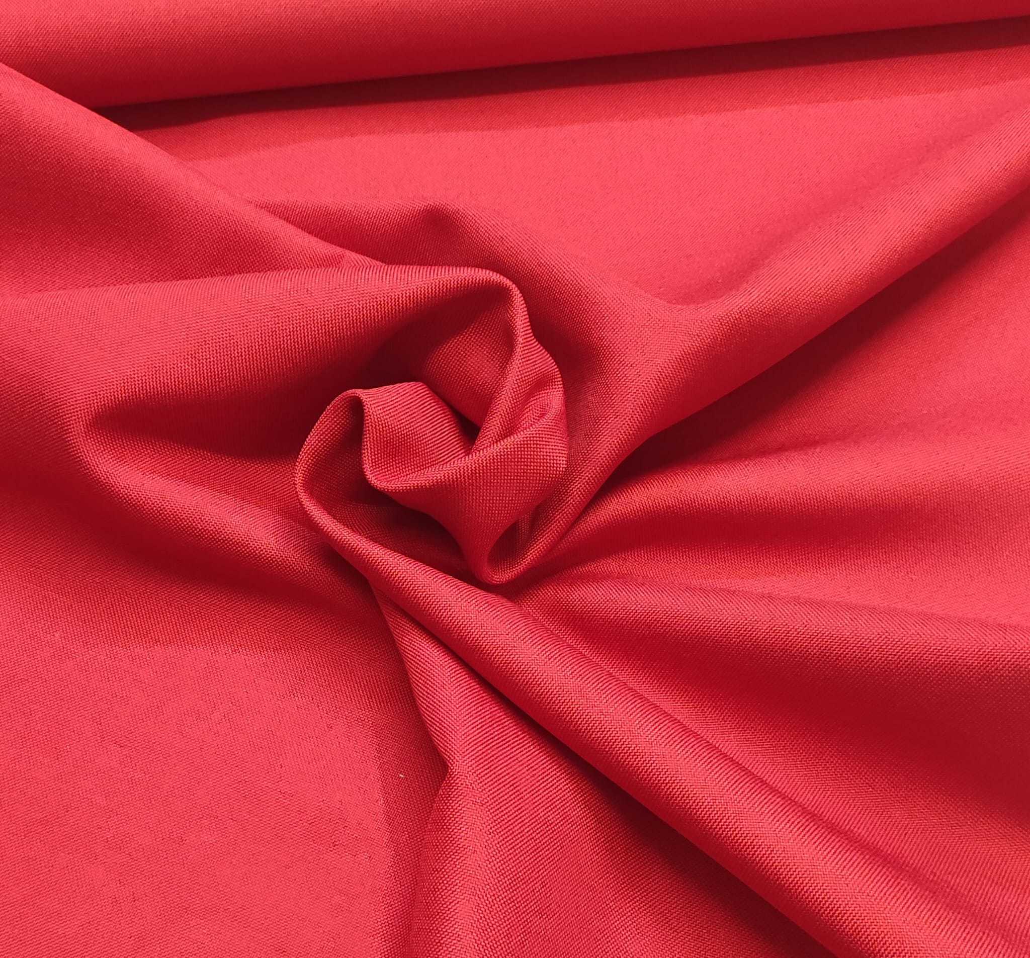 Tecido Panamá | 100% Poliéster | Liso | Vermelho (12)