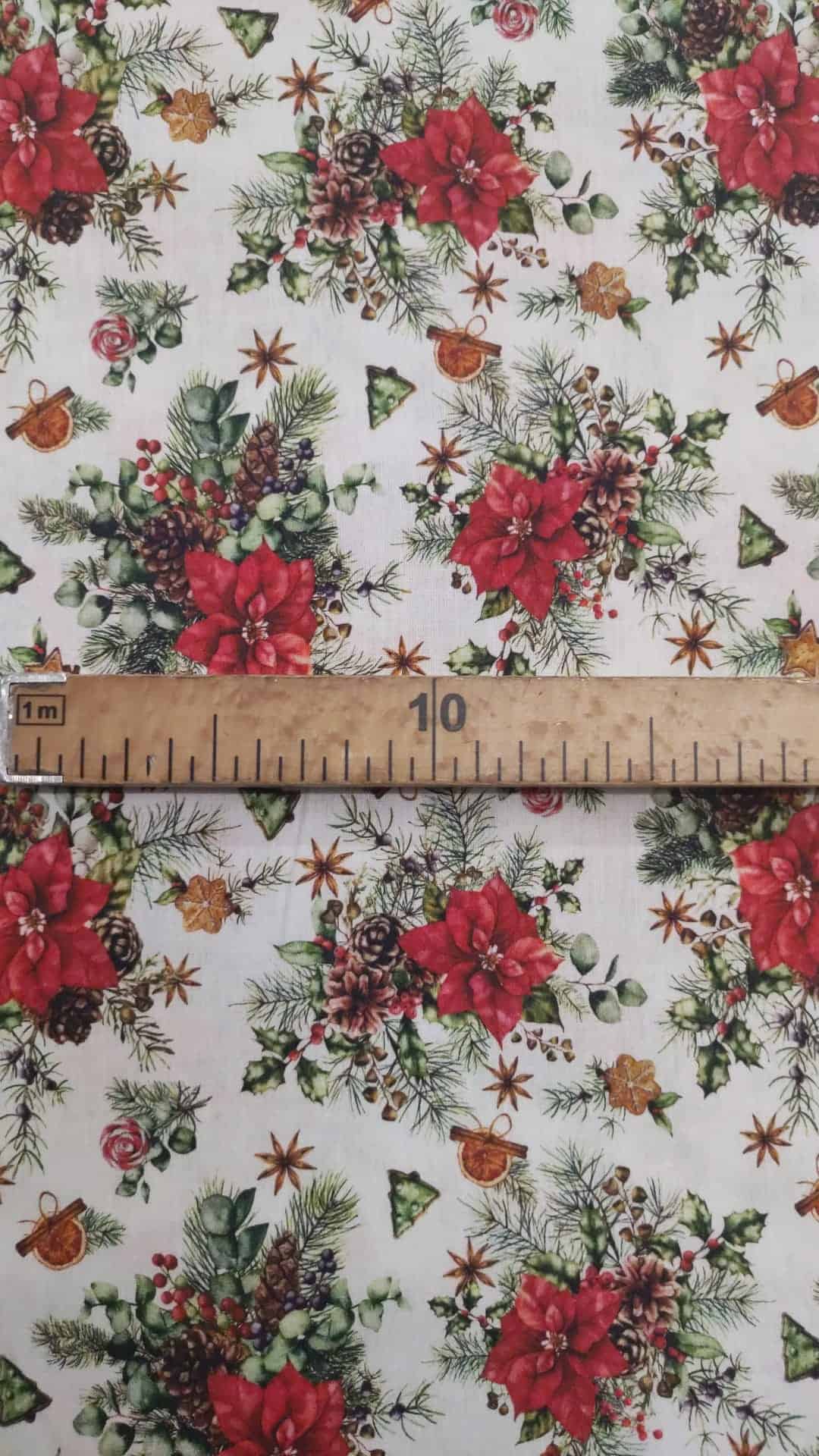 Tecido Algodão | 100% Algodão | Natal | Flor de Natal - Image 2
