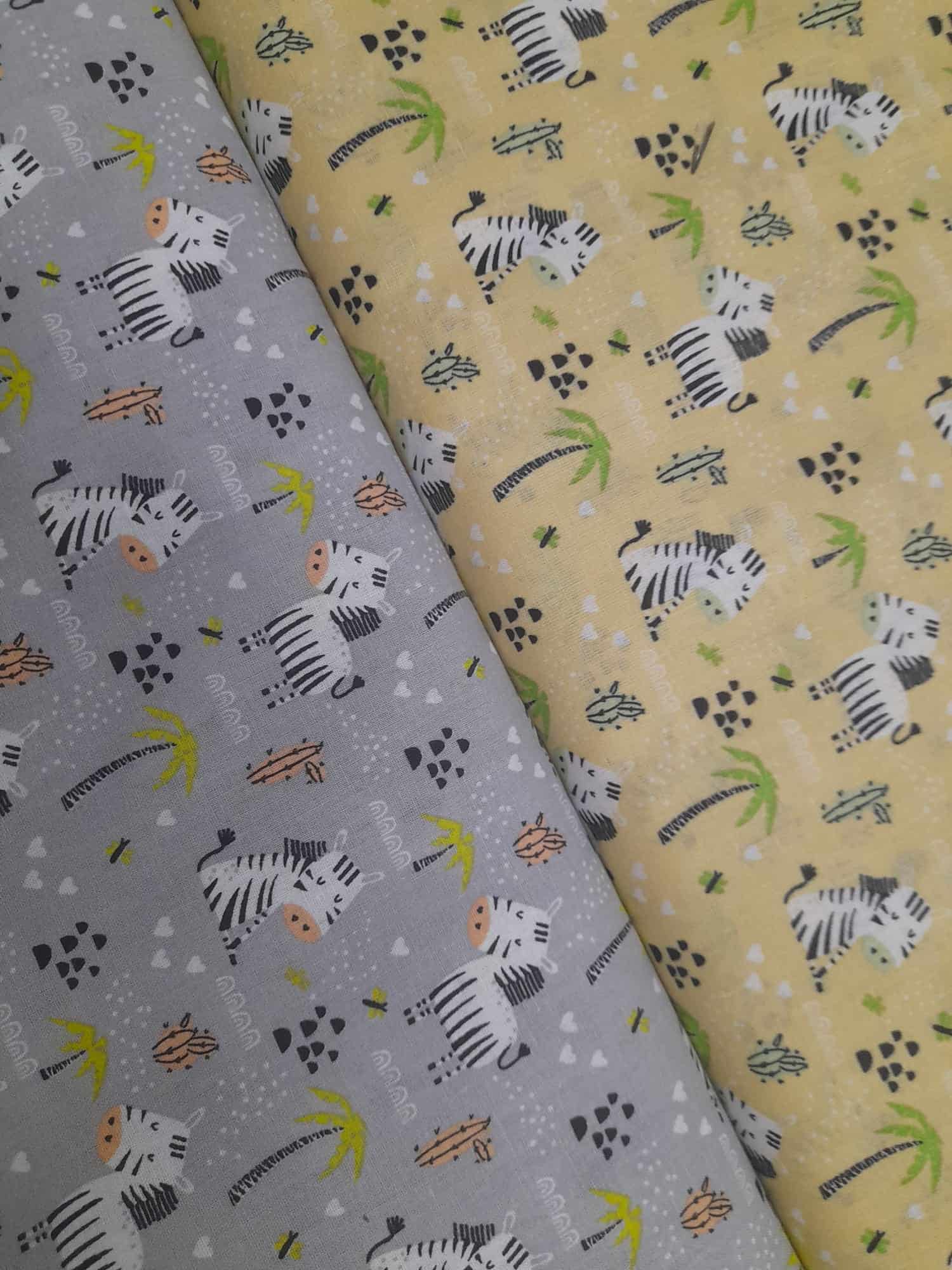 Tecido 100% Algodão | Estampado Infantil | Zebrinhas | Fundo Amarelo - Image 2