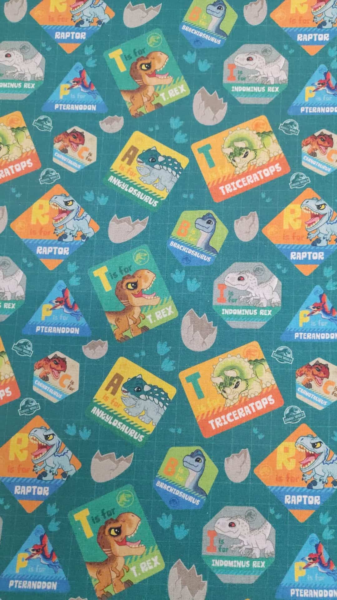 Tecidos 100% Algodão | Licenças Universal Studio | Dinossauros