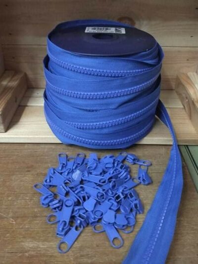 Fecho Zipper | Malha 5 | Injectado | Azulão 619