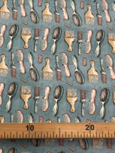 Tecido Algodão | Temática Profissões | Cabeleireiro