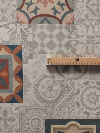 Tecido Loneta | Estampado | Tradicional | Azulejo